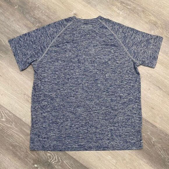 Under Armour Blue Heathered Athletic Workout Shirt Men Large‎ Bin H-33 - Picture 4 of 4